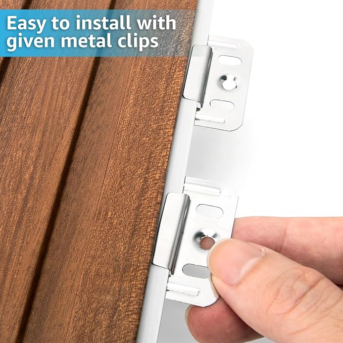 Art3d 8 Pack 96" x 6" WPC Slat Wall Panels, 3D Fluted Panel for Interior Wall Decor, TV Background, Bedroom, Living Room - Warm Teak