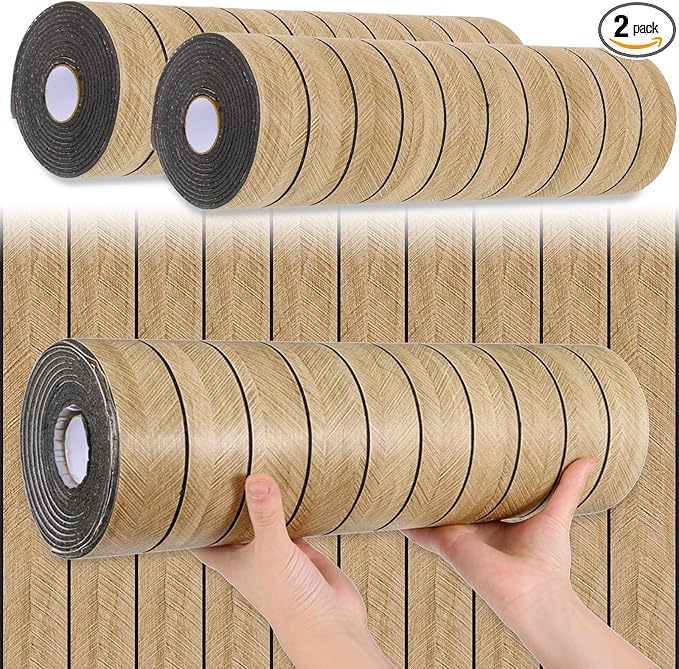 3D Slat Wall Panel Peel and Stick 118"x15.75"– Thick Soundproof Wood Wall Panels, Self-Adhesive Faux Wood Grain Wallpaper for Interior Wall Decor, Accent Wall, Ceiling (2 Roll)