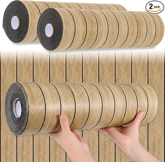 3D Slat Wall Panel Peel and Stick 118"x15.75"– Thick Soundproof Wood Wall Panels, Self-Adhesive Faux Wood Grain Wallpaper for Interior Wall Decor, Accent Wall, Ceiling (2 Roll)