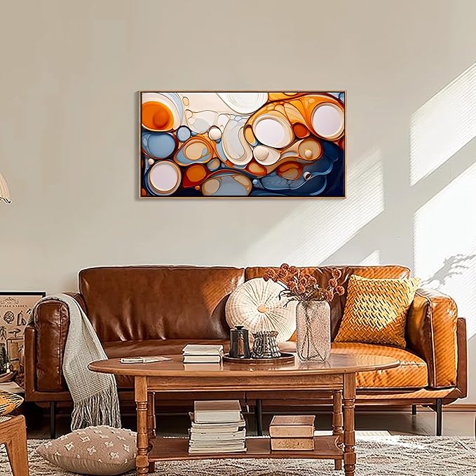 Abstract Wall Art - Colorful Canvas Wall Pictures, Framed for Living Room Decor - Modern Large Wall Art - Above Bed Wall Decor for Dedroom -Oil Painting Wall Art
