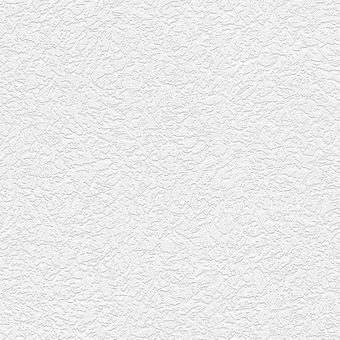 Manhattan Comfort Emma Series Vinyl Textured and Paintable Design Large Wallpaper Roll, 21" W x 33' L, White