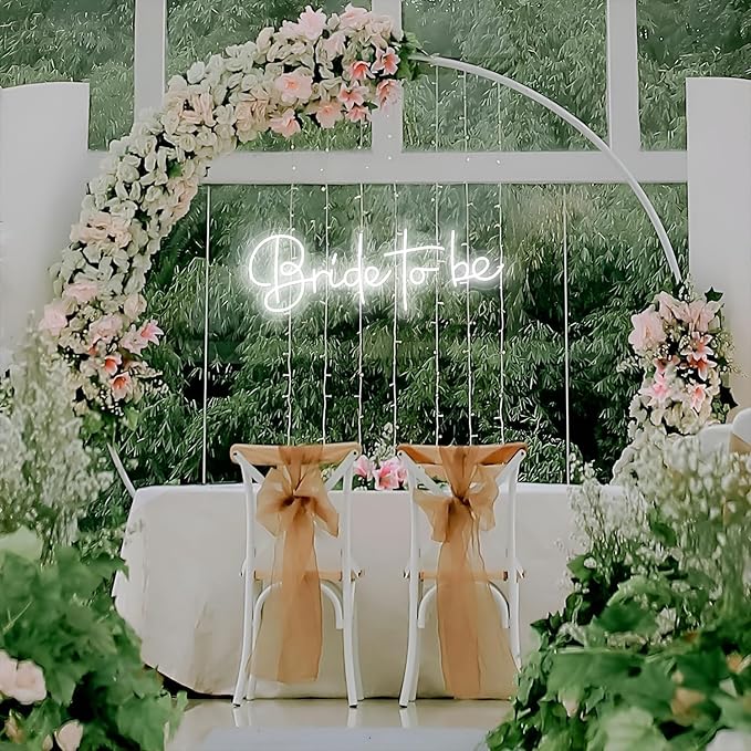 Bride To Be Neon Signs for Wall Decor, 16.5 * 6 Inches Led Neon Sign Perfect For Engagement Ceremony Wedding Decoration, Party, Bedroom, Garden, Wedding, Christmas, INSNEnN