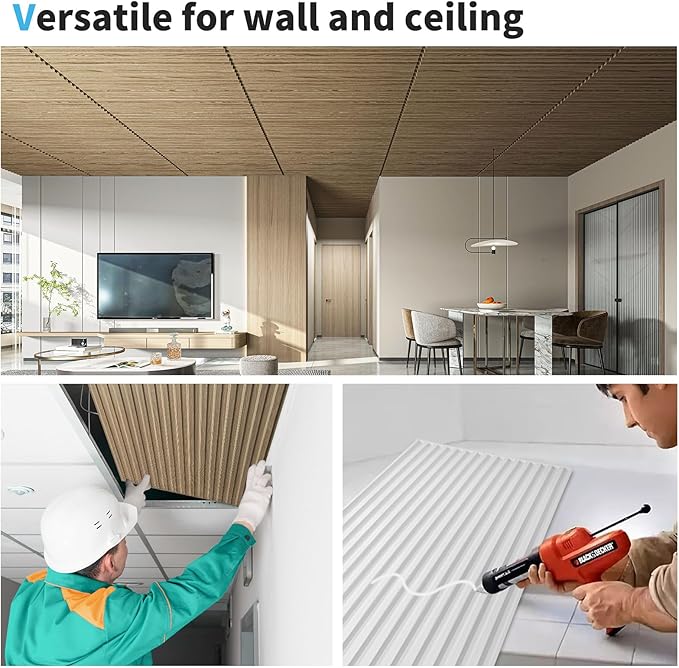 Art3d 12-Pack Slat Design 3D Wall Panels for Interior Wall Decor, 2x4 FT PVC Decorative Drop Ceiling Tiles - Walnut