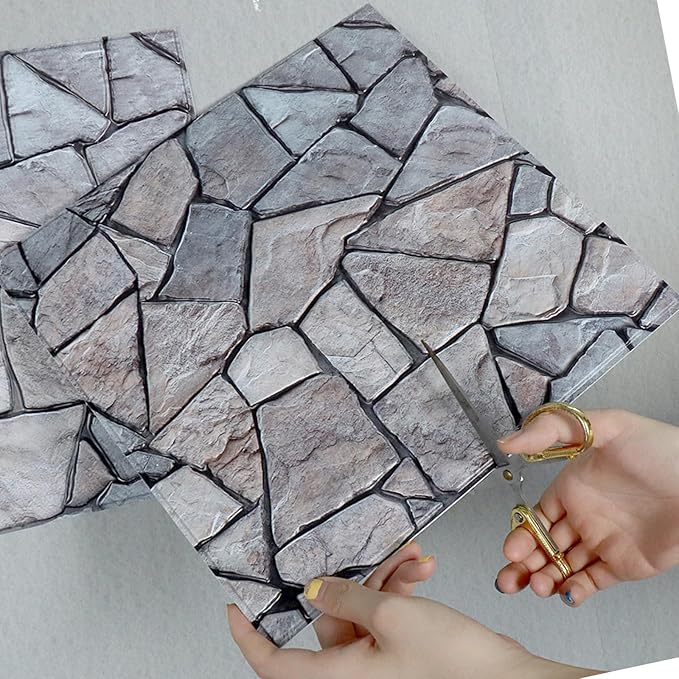 10 Pack 3D Wallpaper Peel and Stick,3D Self-Adhesive Wall Panel,Waterproof Self Adhesive Decorative Wall Panelsfor Interior Wall Decor,Living Room,TV Background,Study Room.