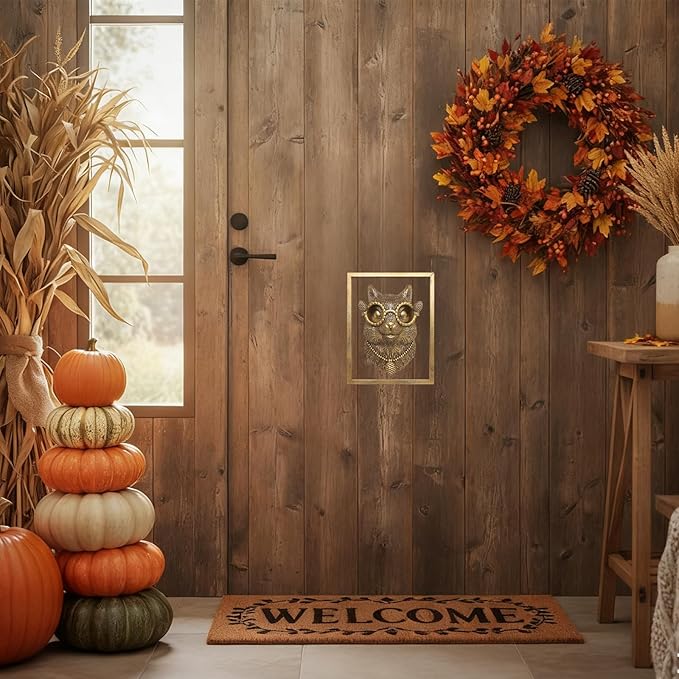 Animal Heads Wall Decor (Includes Metal Frame) Resin Animals Sculptures Head Wall Hanging Decoration Gold vintage Wall Sculpture for Living Room Bedroom Office(Squirrel)