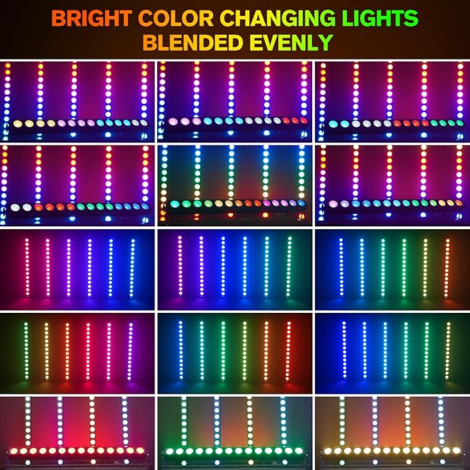 150W Stage Light Bar 14 LED RGBW COB Wall Washer DJ Light Bar with DMX512 Pixel Control,Auto, Sound-Activated, Master/Slave for Event Party Church Wedding Stage Lighting