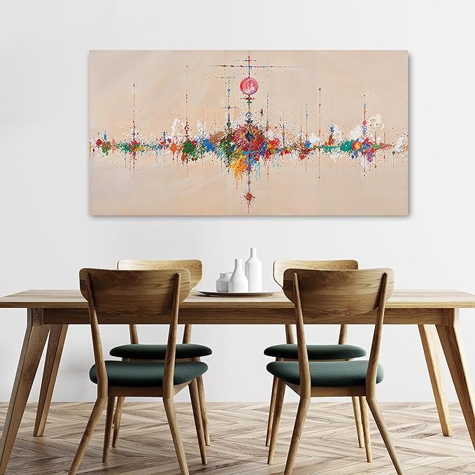 KUPTEU Canvas Wall Art Decor Modern Wall Art Pictures for Living Room Artwork for Walls Large Abstract Colorful Wall Art Prints Abstract Canvas Art Wall Decor Bedroom Home Aesthetic Decor 24" X 48"