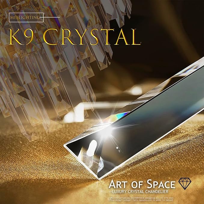 Luxury Modern Crystal Chandeliers Lighting Contemporary Pendant Chandelier Ceiling Lamp Lights Fixture 5-Tier (10 Lights) for Dining Room Living Room Hotel