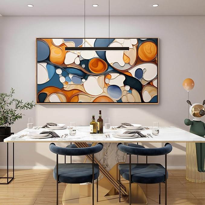 Abstract Wall Art - Modern Colorful Canvas Wall Art for Living Room- Large Framed Decorations, Wall Decor for Bedroom - Office Artwork Wall Decor