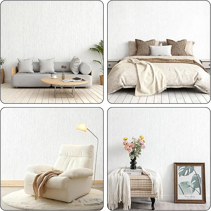 3D Wall Panels Peel and Stick – 23.82"x110" PVC Faux Texture, Self Adhesive Waterproof Wall Covering, DIY Accent Wall, Sofa Background Backsplash & Modern Home Decor, Covers 18 sq.ft