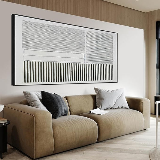 KUPTEU Canvas Oversized Wall Art Decor Large Wall Art For Living Room Abstract Canvas Art Wall Decor Artwork For Walls Framed Black and White Wall Art Prints Modern Bedroom Office Decor 29" x 58"