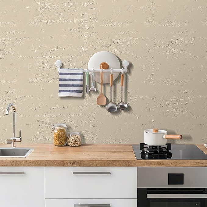 KASARO 3D Faux Stone Wall Panels, 4 PCS MCM Flexible Wainscoting Panels for Exterior/Interior Decor, Modified Clay Material, Accent for Home, Art, Commercial, Cement Beige, 47.2 × 23.6 inch