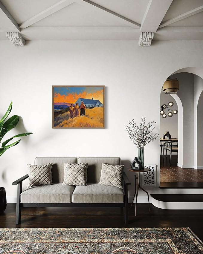 New Zealand Art Print Poster, Asia Oriental Countries Culture Wall Art Asian Paintings for Bedroom Bathroom Living Room Decor 97 (New Zealand, 16 x 20 inches, Wood Frame)