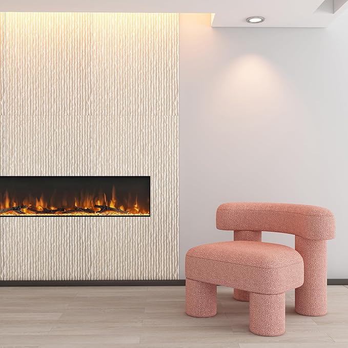 OUZUGIE 4 PCS Faux Stone Wall Panel 47.2’’ x 23.6’’ Interior Exterior Wall Decor 3D PU Panel with Flowing Water Design White