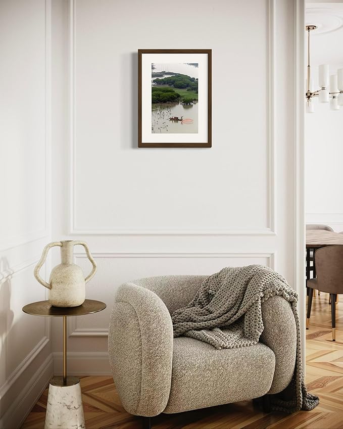 Oriental Beauty: Stunning Feng Shui Landscape Wall Art Vertical Prints for Home Decor in 3 Sizes (Casting Nets in the Mangrove Waters, 12" x 18", Oriental Beauty)