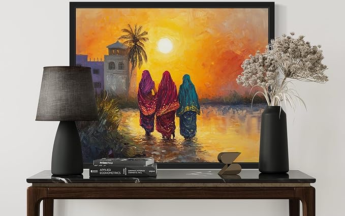 Bangladesh Art Print Poster, Asia Oriental Countries Culture Wall Art Asian Paintings for Bedroom Bathroom Living Room Decor 97 (Bangladesh, 8 x 10 inches, Black Frame)
