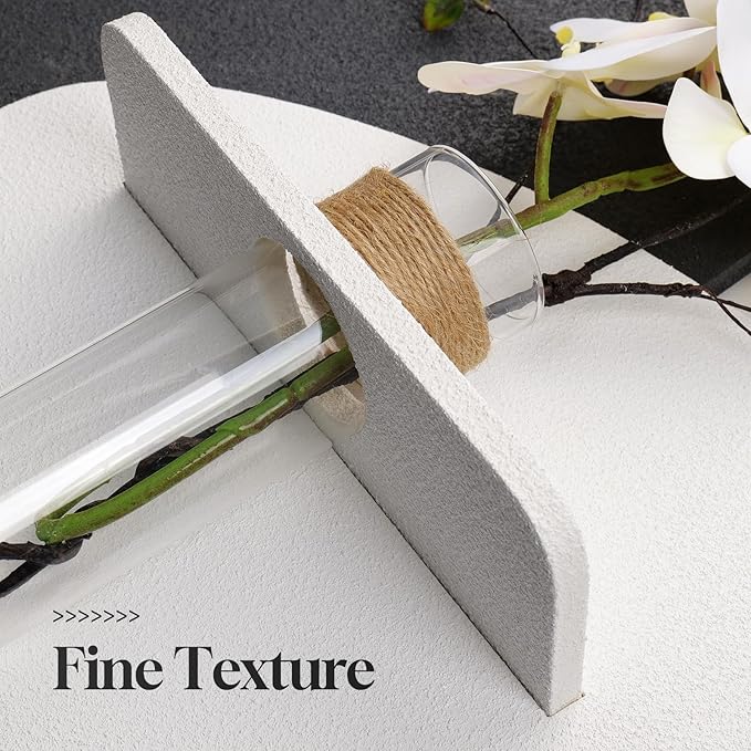 3D Textured Black and White Abstract Wall Art Decor with Vase, Modern Paintings Artwork for Walls-Minimalist Wall Decor for Living Room Hallway Dining Room Bedroom Office Decoration Aesthetic 24x24 In