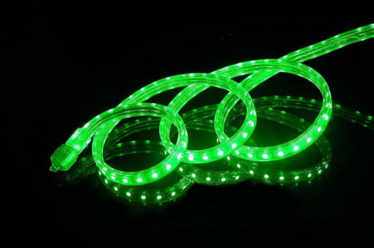 CBConcept UL Listed, 20 Feet,Super Bright 5400 Lumen, Green, Dimmable, 110-120V AC Flexible Flat LED Strip Rope Light, Commercial Grade, Indoor Outdoor use, Ready to plug n shine