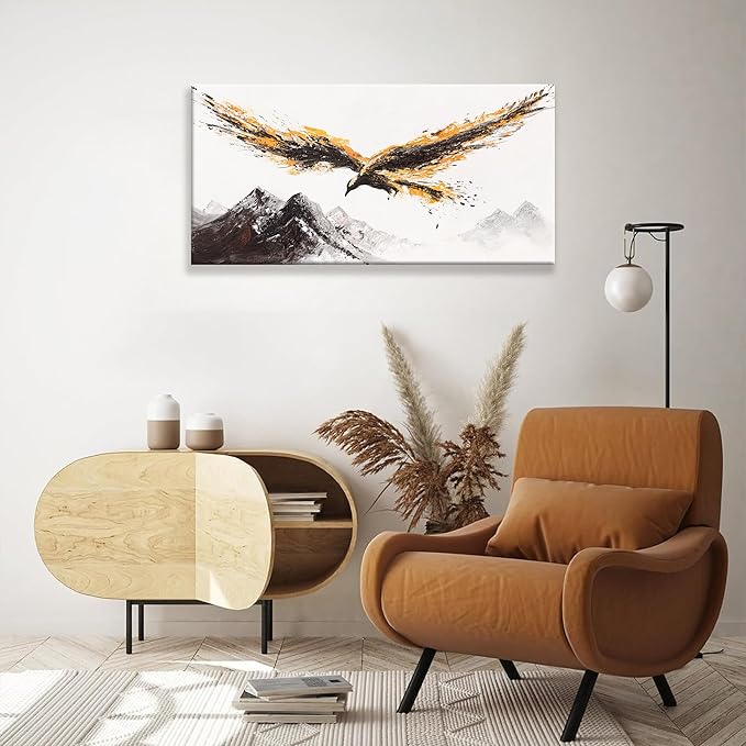 Canvas Wall Art Decor Painting Of Nature Animal Eagle Wall Art Painting Prints Picture Of Flying Eagle Print Canvas Picture For Bedroom Home Living Room Office 20 X 40 Inches