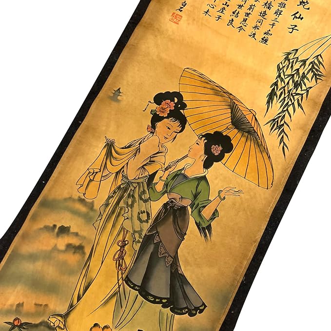 CIFIBIFUN Wall Art Prints Posters Painting Folklore,Japan Geiko Japanese Masterpieces Reproduction Large Home Walls Decor Four beauty