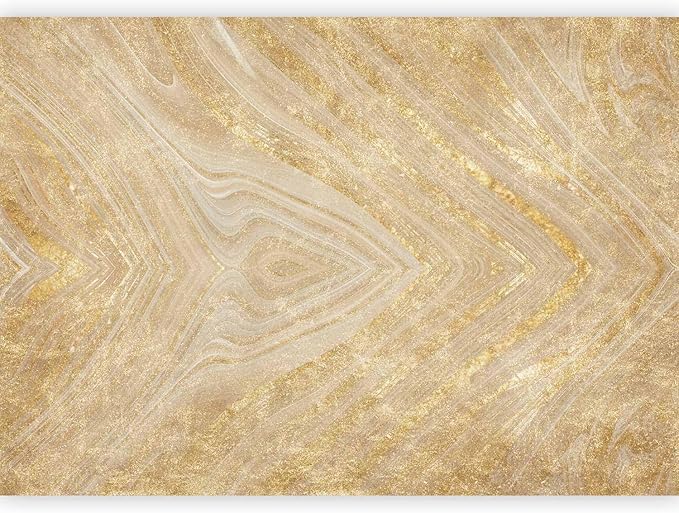 artgeist Wall Mural Abstract 138x101 in - XXL Non-Woven Wallpaper Fleece Wall Decor Photo Print Picture Image Design Home Marble Abstract 3D Effect Beige a-A-10029-a-a