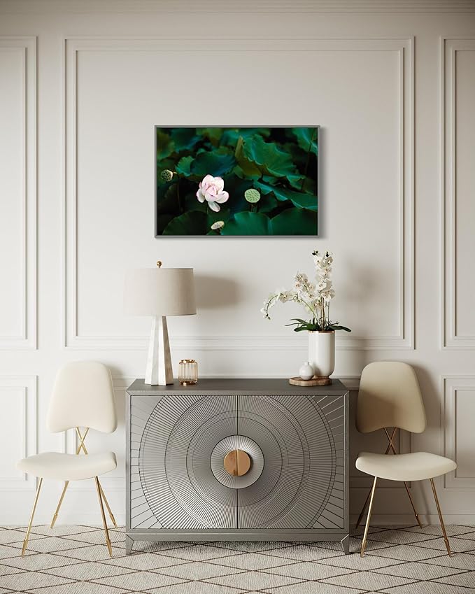 Oriental Beauty: Stunning Feng Shui Landscape Wall Art Prints for Home Decor in 3 Sizes (Serenity of a Lotus Blossom, 24" x 36")