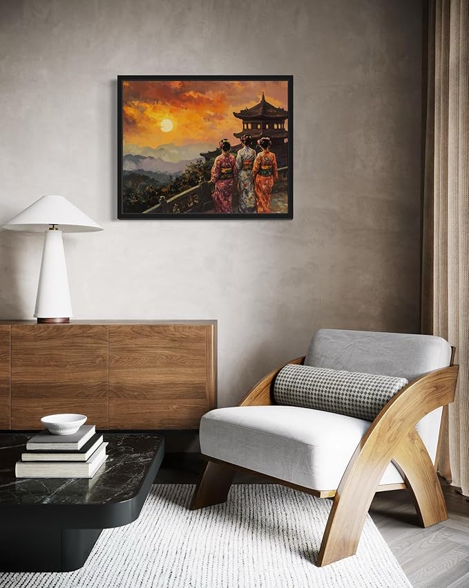 Taiwan Art Print Poster, Asia Oriental Countries Culture Wall Art Asian Paintings for Bedroom Bathroom Living Room Decor 97 (Taiwan, 16 x 20 inches, Black Frame)