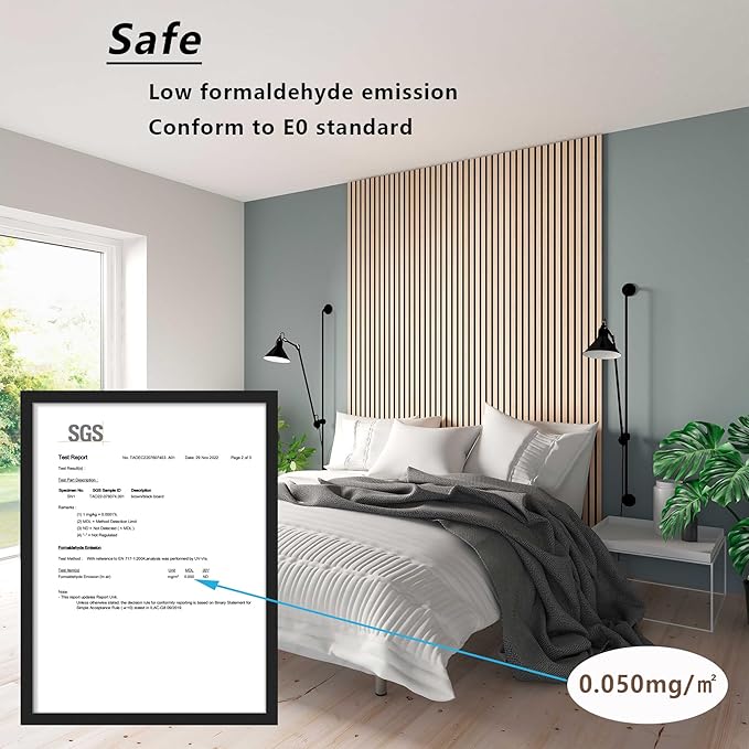 2 Piece Wood Slat Acoustic Panels for Stylish Decor and Noise Reduction, 3D Textured Panel for Ceiling and Wall - White Oak (94.5 L x 12.6 W in)