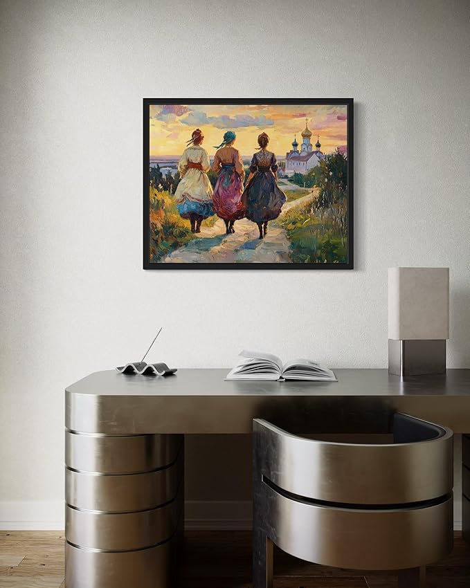 Russia Art Print Poster, Asia Oriental Countries Culture Wall Art Asian Paintings for Bedroom Bathroom Living Room Decor 97 (Russia, 16 x 20 inches, Unframed)