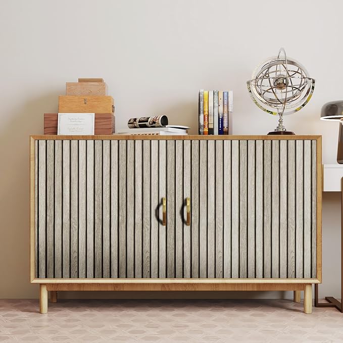 Livelynine 15.8x197 Wood Panel Wallpaper Peel and Stick Wood Panels for Walls Furniture Self Adhesive Contact Paper Roll Faux Wood Slat Wall Panel White Wall Panels Removable 3D Slat Wall Paneling