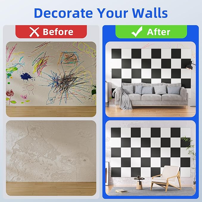 20 Pack Acoustic Panels with Self Adhesive, 12" X 12" X 0.4" High Density Sound Proof Foam Panels for Walls, Soundproof Wall Panels, Square Sound Absorbing Panels for Home Studio Office Decor - Black