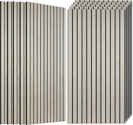 10 Pack Large Acoustic Panels 47.2”x23.6”, Decorative Acoustic Wall Panel, Sound Proof Panel with Simulated Wood Grain Finish, for Office,Home Theater,Studio,Living Room, Natural Oak