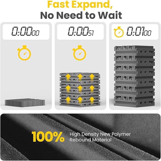 12 Pack Self-Adhesive Sound Proof Foam Panels,12 X 12 X 2 inches Acoustic Foam,High Resilience Sound Proofing Padding for Wall,Sound Absorbing Panels Suitable for Home Studios, Offices - Black & Gray