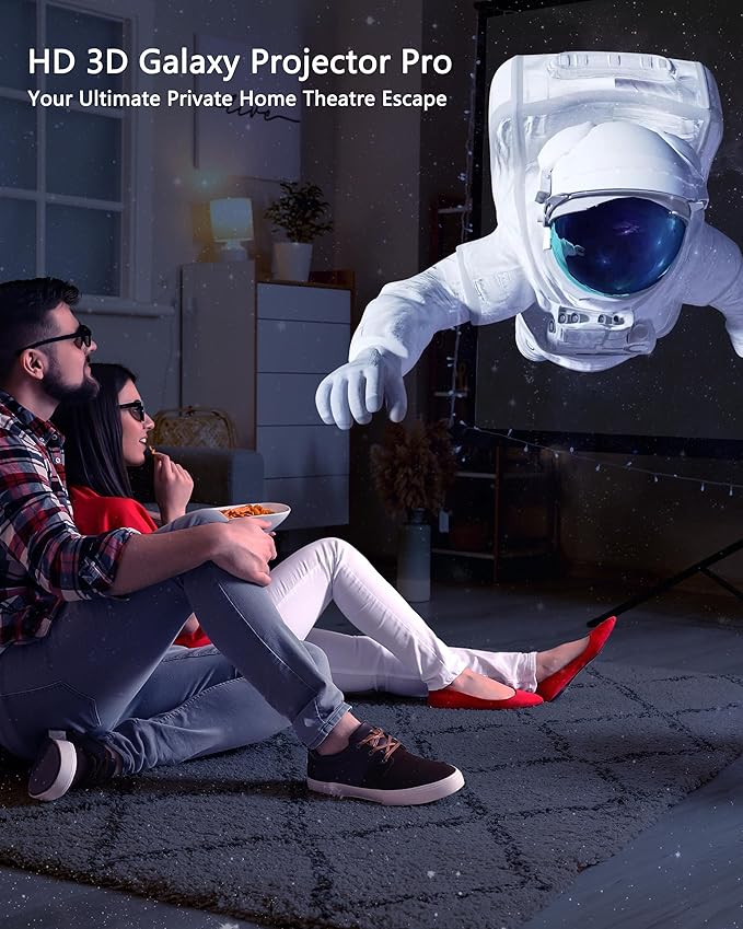 3D Galaxy Projector, Star Projector with 65+ Dynamic Scenes, HD Planetarium Projector Night Light with Bluetooth Speaker for Room, Gift for Kids Adults, Relaxing Ambiance