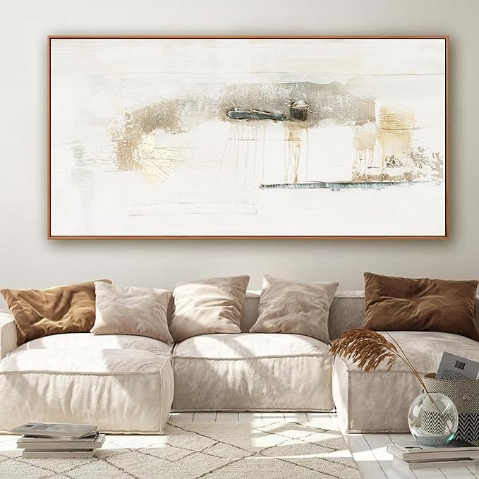 Abstract Wall Art Decor Modern Wall Canvas Decorations Framed Maximalist Home Decor Wall Art Prints Multicolor Minimalist Graffiti Large Artwork for Living Room Wall Bedroom Kitchen Office Decor 29"×58"