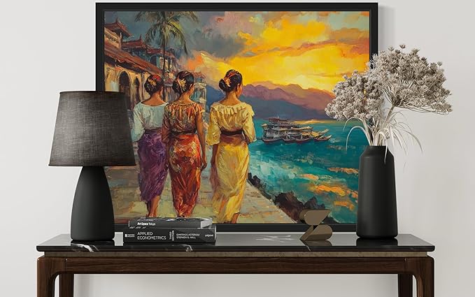 Philippines Art Print Poster, Asia Oriental Countries Culture Wall Art Asian Paintings for Bedroom Bathroom Living Room Decor 97 (Philippines, 11 x 14 inches, Black Frame)