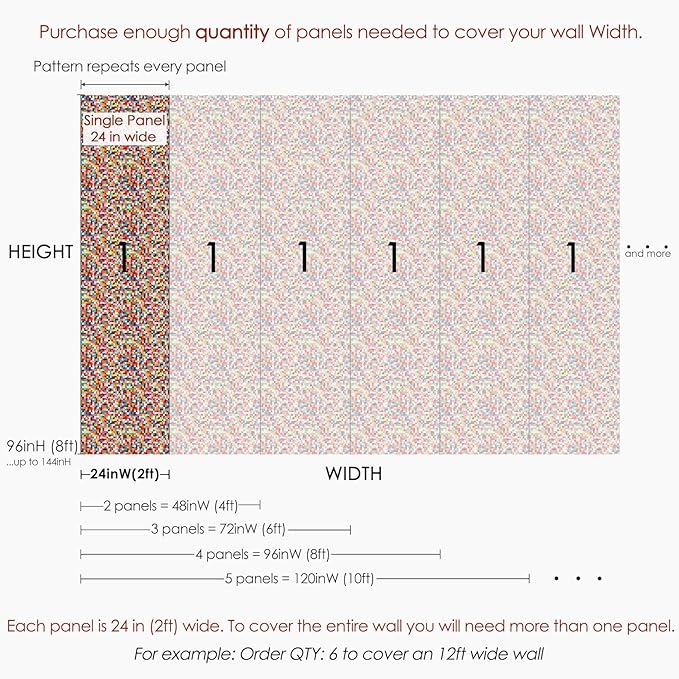 Bright Color Squares Wallpaper | Removable Self Adhesive Abstract Geometrical Wallpaper | Colorful Peel and Stick Wallpaper (Sample 12" W x 8" H)