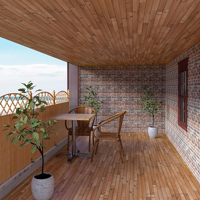 3D Wall Panels Peel and Stick in Red White Stone, 10 PCS XPE Foam Stone 3D Wallpaper, Faux Brick Wall Panels for Bedroom, Stairs, Kitchen