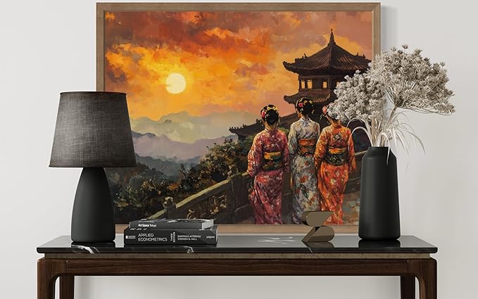 Taiwan Art Print Poster, Asia Oriental Countries Culture Wall Art Asian Paintings for Bedroom Bathroom Living Room Decor 97 (Taiwan, 24 x 36 inches, Wood Frame)