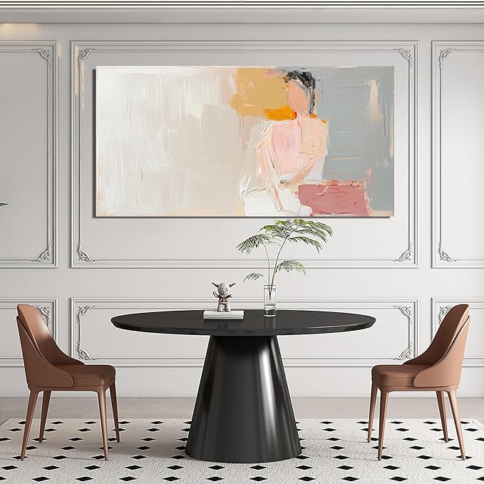 Abstract Canvas Wall Art Decor Large Wall Art Pictures for Living Room Artwork for Walls Abstract Canvas Art Wall Decor Pink Wall Art Paintings Prints Art Work for Room Office Home Wall Decor 24"x48"