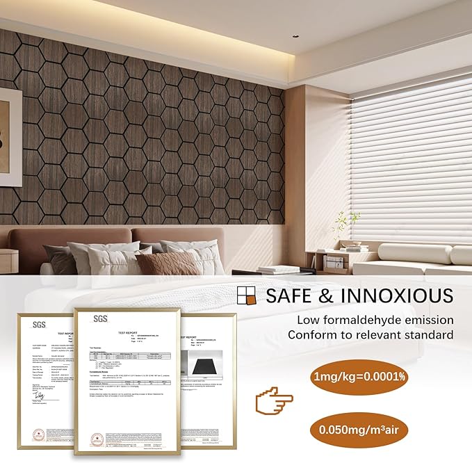 4 Packs Acoustic Wall Panels - Self-Adhesive 3D Wood Slat Wall Panel- Peel and Stick Sound Absorbing Panels for Noise Reducing - Feature Wall Decor for Home & Office