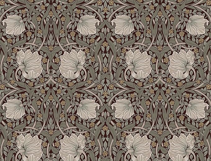 NextWall Pimpernel Floral Peel and Stick Wallpaper (Auburn & Eucalyptus)