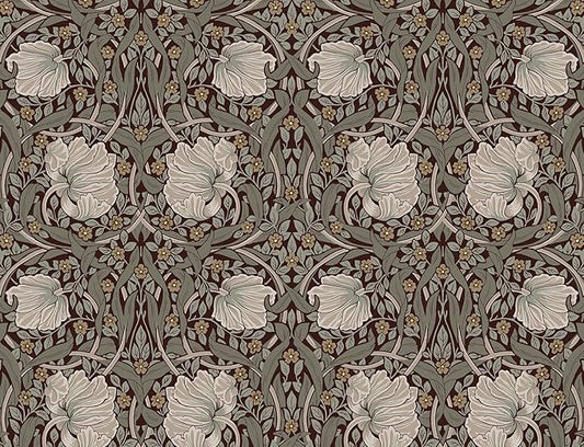 NextWall Pimpernel Floral Peel and Stick Wallpaper (Auburn & Eucalyptus)