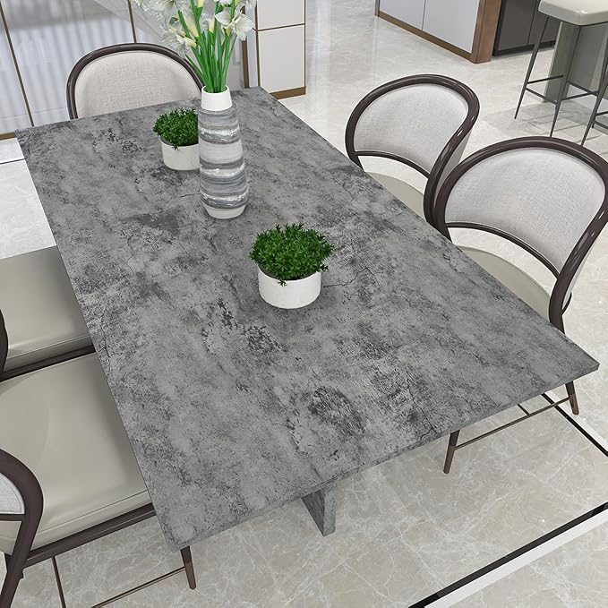 BAYYA Concrete Wallpaper Countertops Contact Paper Grey Cement Wallpaper Peel and Stick 15.75"x354.33" 3D Rustic Industrial Style Waterproof Removable Self Adhesive Vinyl Film for Bathroom Kitchen