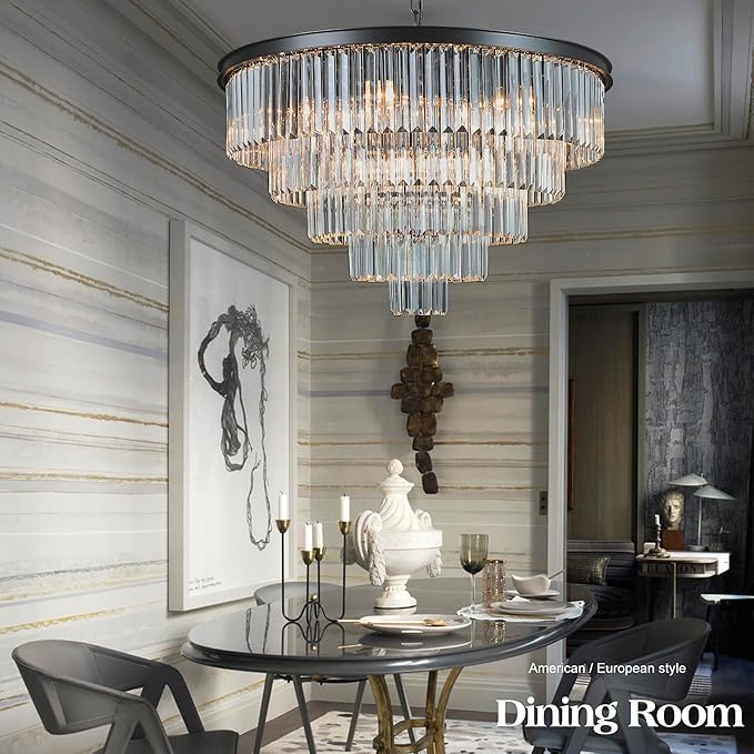Luxury Modern Crystal Chandeliers Lighting Contemporary Pendant Chandelier Ceiling Lamp Lights Fixture 5-Tier (10 Lights) for Dining Room Living Room Hotel