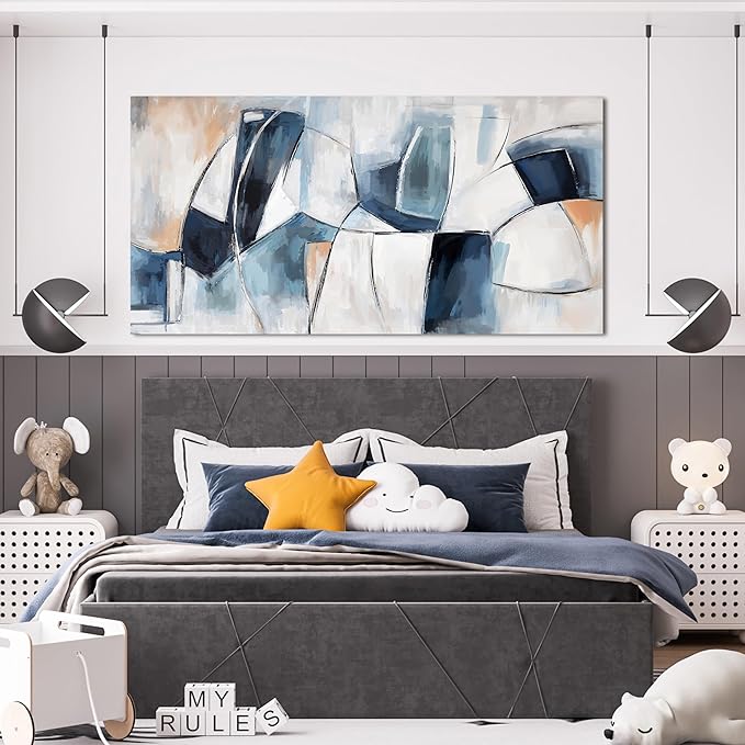 Abstract Canvas Wall Art Decor Large Wall Art for Living Room Abstract Canvas Art Wall Decor Wall Art Pictures Modern Colorful Wall Art Prints Artwork for Walls Bedroom Office Home Decor 24" X 48"