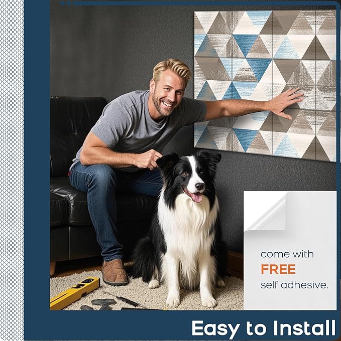 BUBOS 18 Pack Art Acoustic Panels Soundproof Wall Panel,11.8X11.8 Inches Sound Absorbing Panel,Self-Adhesive Decorative Acoustical Wall Panels, Acoustic Treatment for Home Office（Infinite Loop）