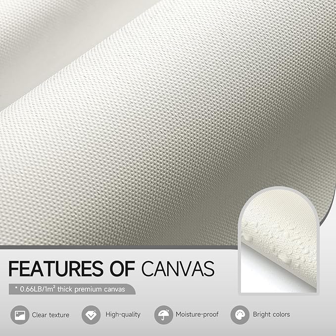 Large Floral Wall Art for Living Room, Gold Framed Orange White Flower Canvas Painting Prints Artwork, Modern Elegant Country Watercolor Flowers Picture for Bedroom Hallway Office Wall Decor, 20x40 In