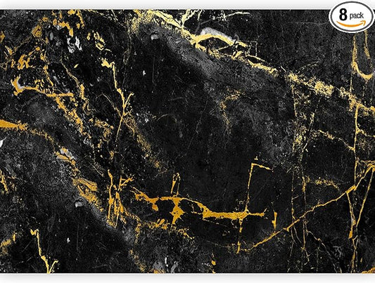 artgeist Stone Wall Mural 157x110 in - XXL Non-Woven Wallpaper Fleece Wall Decor Photo Print 3D Golden Black f-C-0461-a-a