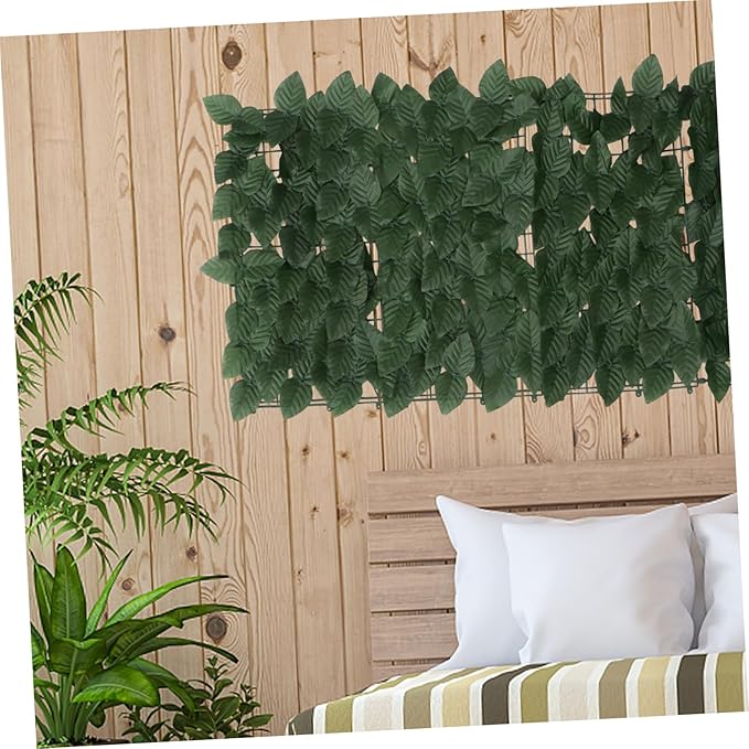Artificial Leaf Garden Fence Panel Green Privacy Hedge Screen for Balcony Terrace Wedding Wall Outdoor Decorative Faux Leaf Privacy Fence